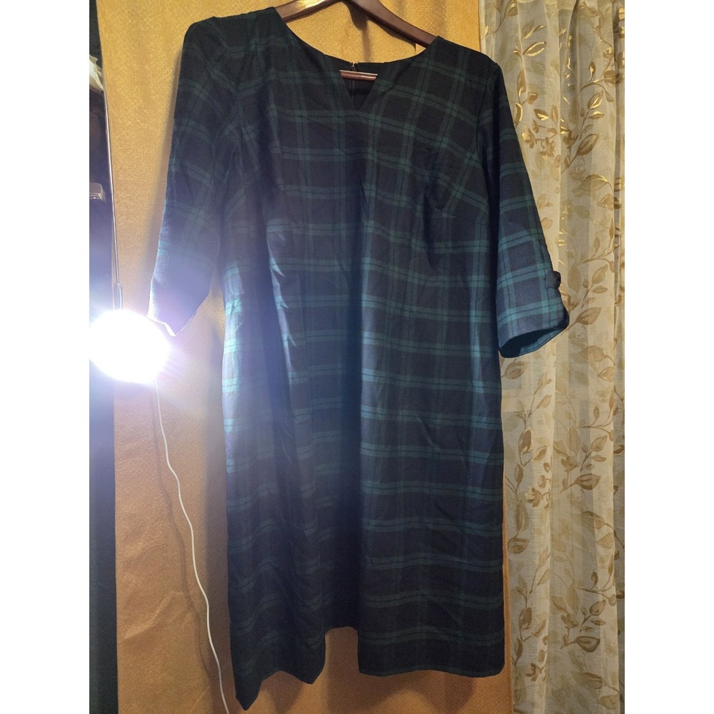 Talbots Plus Size Dress, Plaid, Holiday, Corpcore,